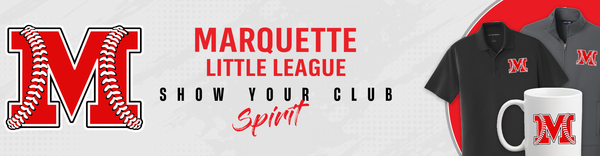 Marquette Little League storefront banner